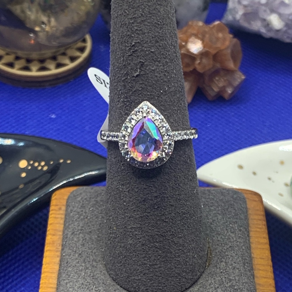 Fragrant Jewels “French Rose Satin” 925 Ring, Rose AB Swarovski Crystal, NWT!